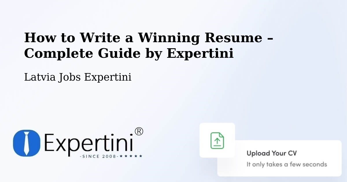 Resume Writing Guide for Job Seekers – Viļaka - Viļaka, Latvia Jobs Expertini